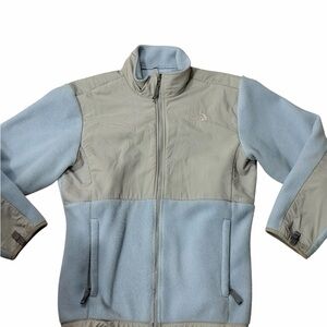 The North Face Pale Blue & Light Gray Fleece Zip Jacket